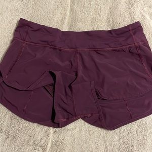 Purple Lululemon Speed Up Short Low Rise, 2.5in Inseam